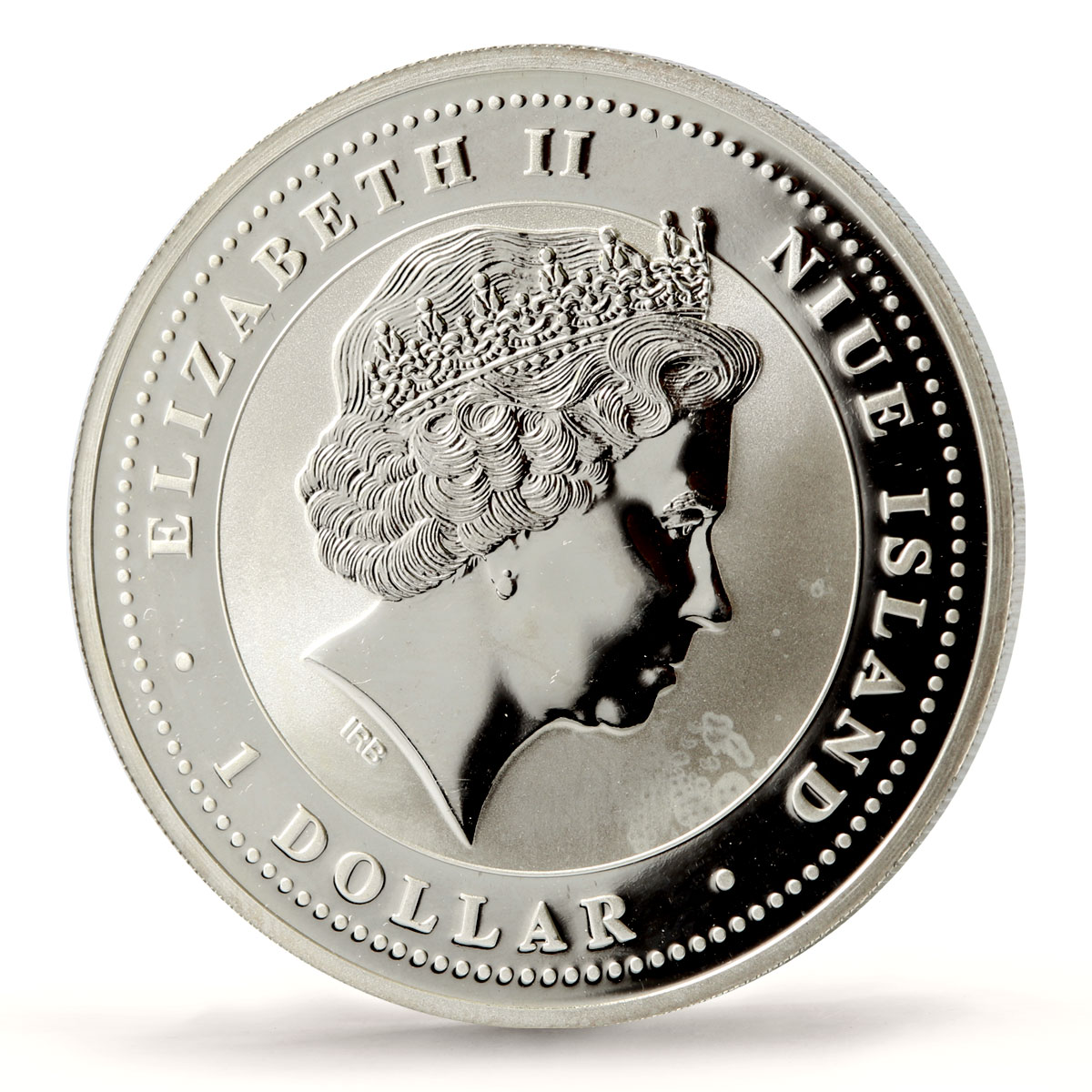 Niue 1 dollar Lunar Calenda Year of the Rat Mouse Flowers silver coin 2008