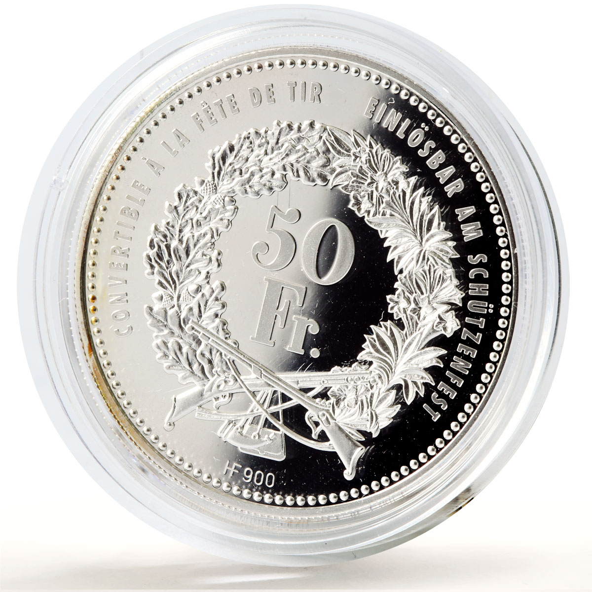 Switzerland 50 francs Luzern Shooting Festival Thaler Una Lion silver coin 2013