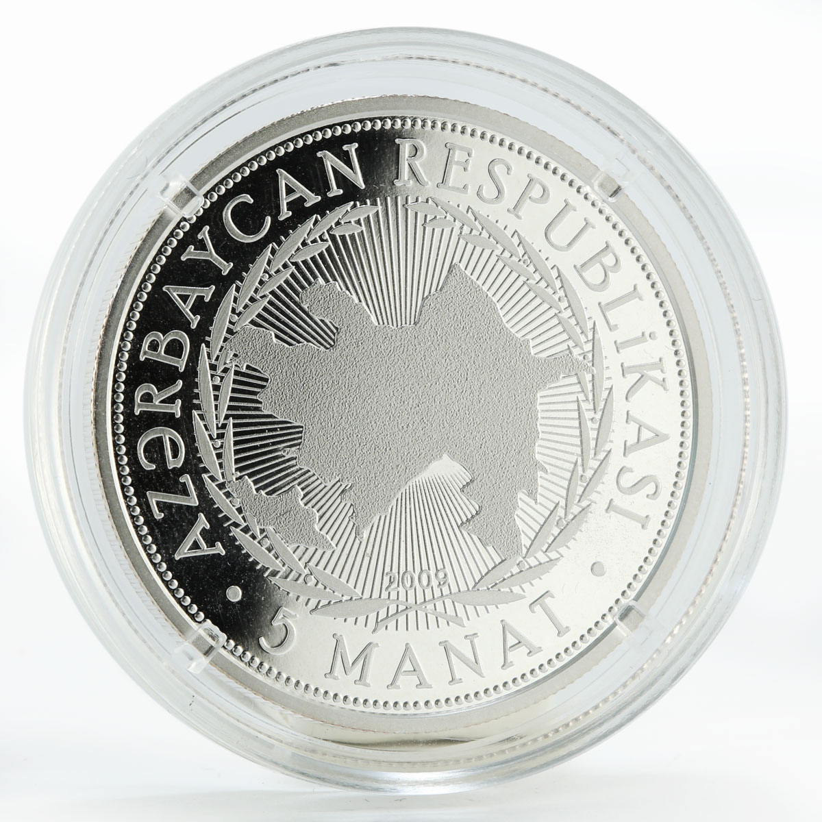 Azerbaijan 5 manat 85th anniversary of Nakchivan silver coin 2009