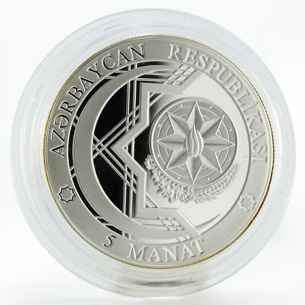 Azerbaijan 5 manat Contract of Century 20 years silver coin 2016