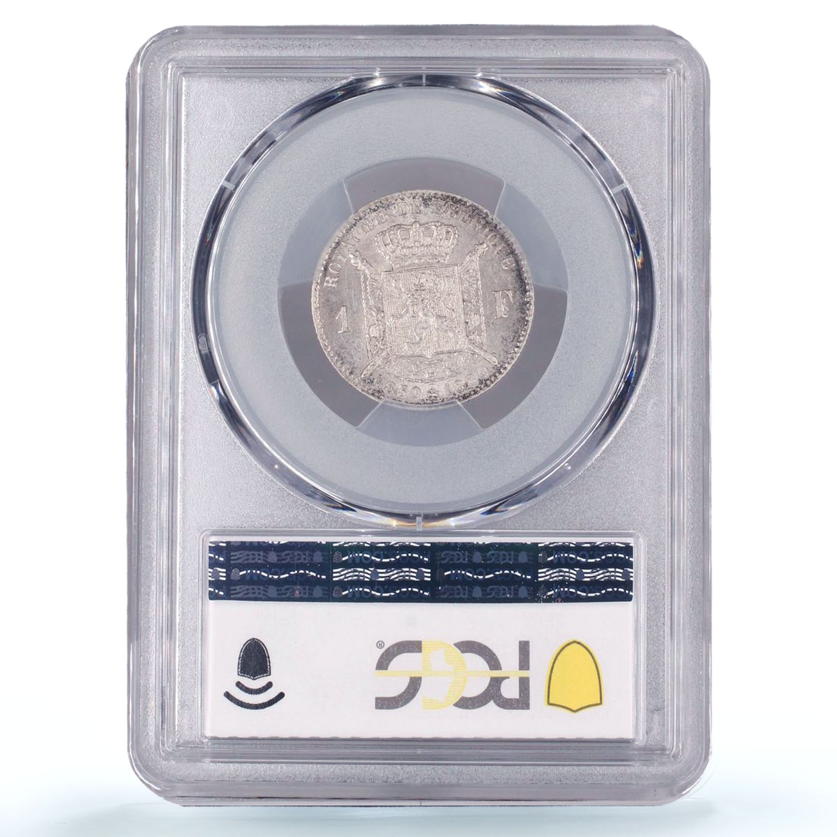 Belgium 1 franc Independence 50th Anniversary KM-38 AU58 PCGS silver coin 1880