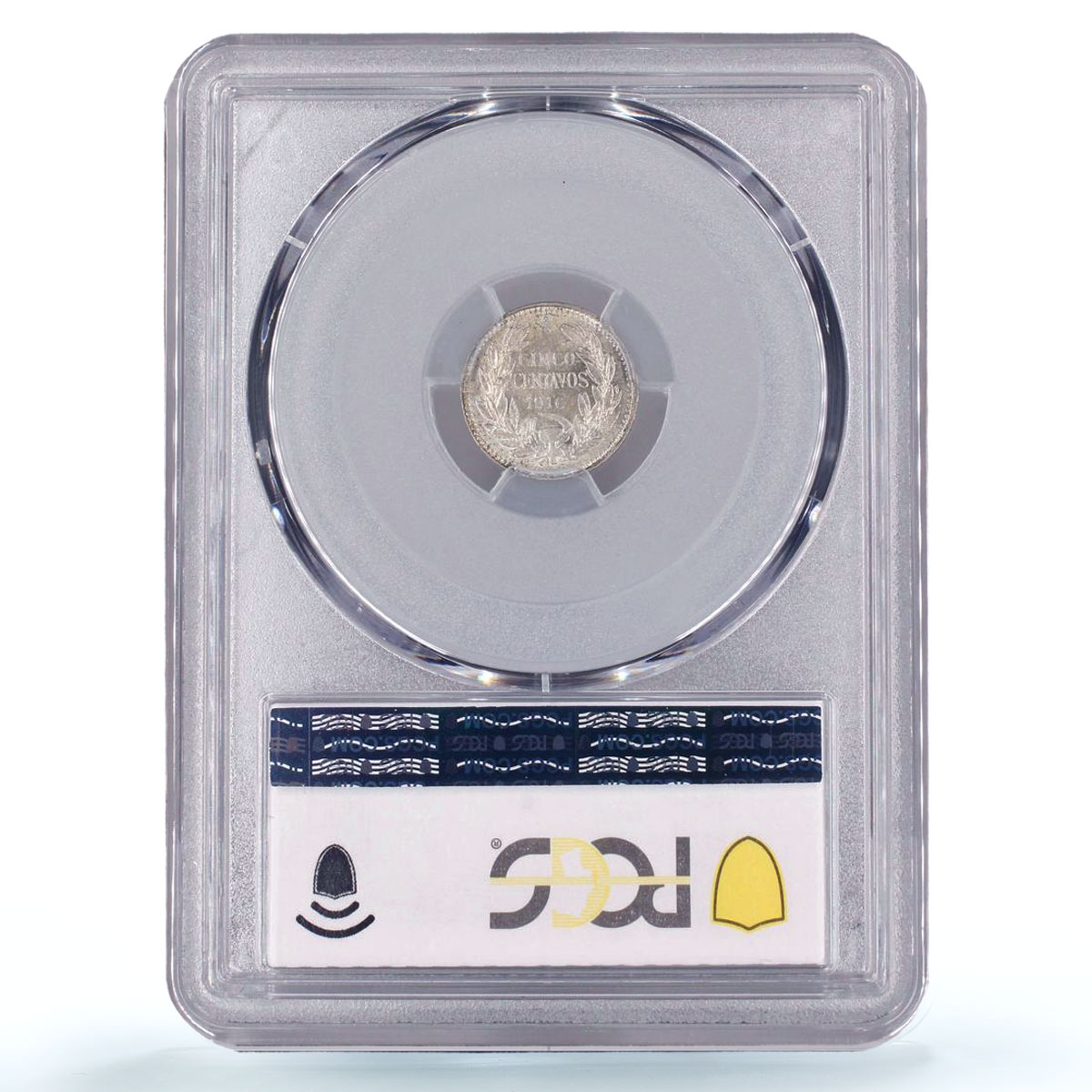 Chile 5 centavos Regular Coinage Condor Bird KM-155.3 MS64 PCGS silver coin 1916