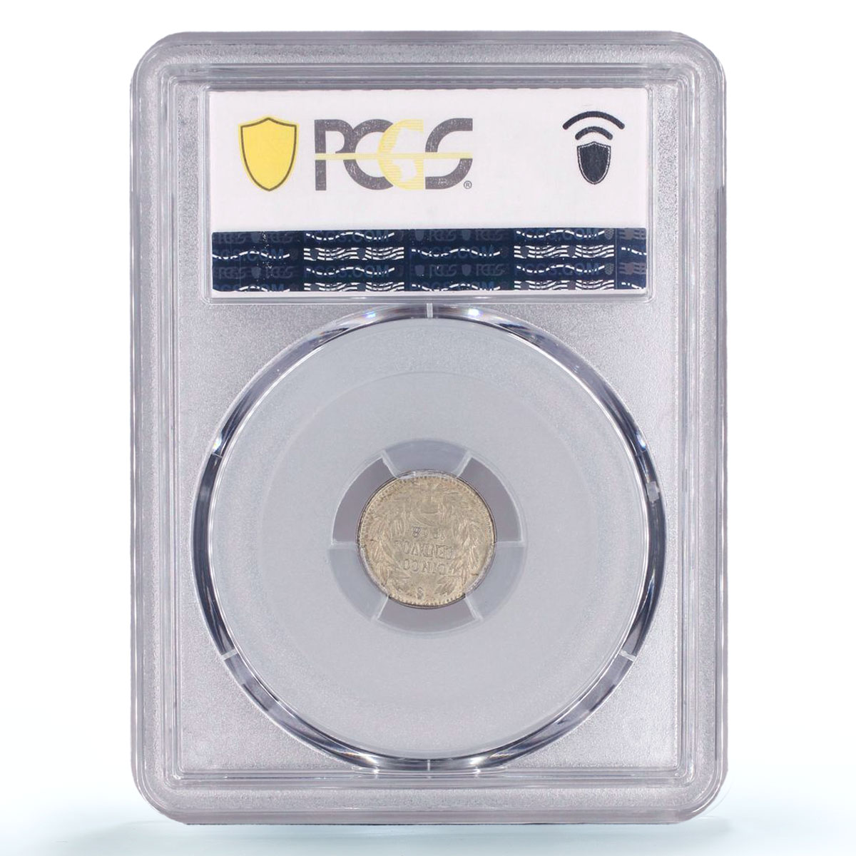 Chile 5 centavos Regular Coinage Condor KM-155.2a AU58 PCGS silver coin 1908
