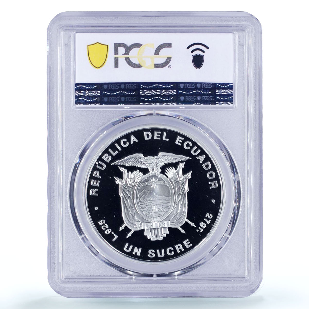 Ecuador sucre Pichincha Battle Antonio Sucre Horseman PR70 PCGS silver coin 2022