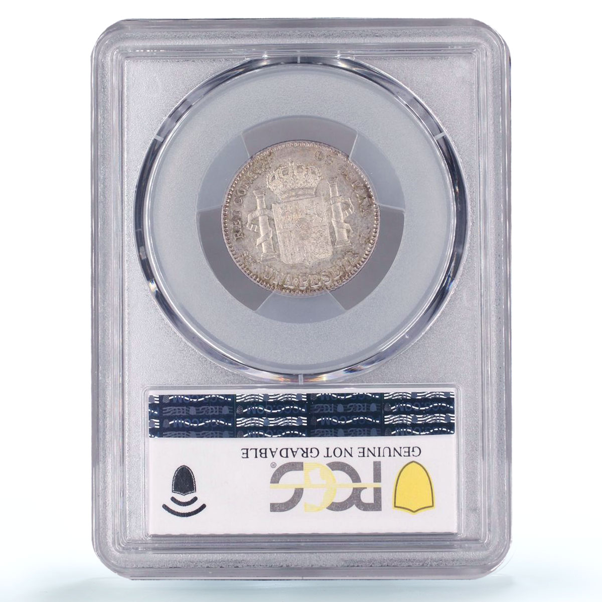 Spain 1 peseta Regular Coinage Child Alfonso KM-706 UNC PCGS silver coin 1900