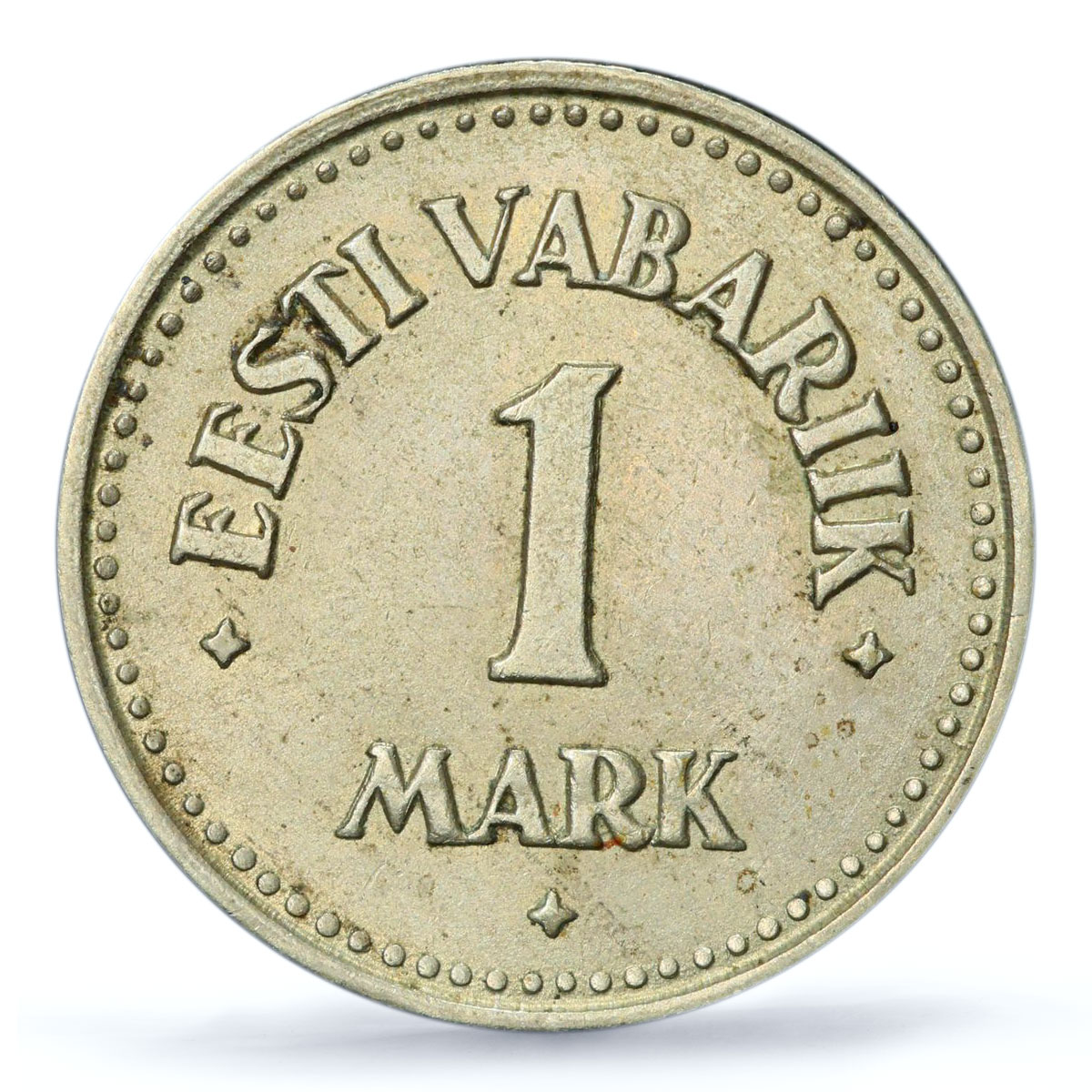 Estonia 1 mark Regular Coinage Lions Arms KM-1a MS63 PCGS NiBronze coin 1924