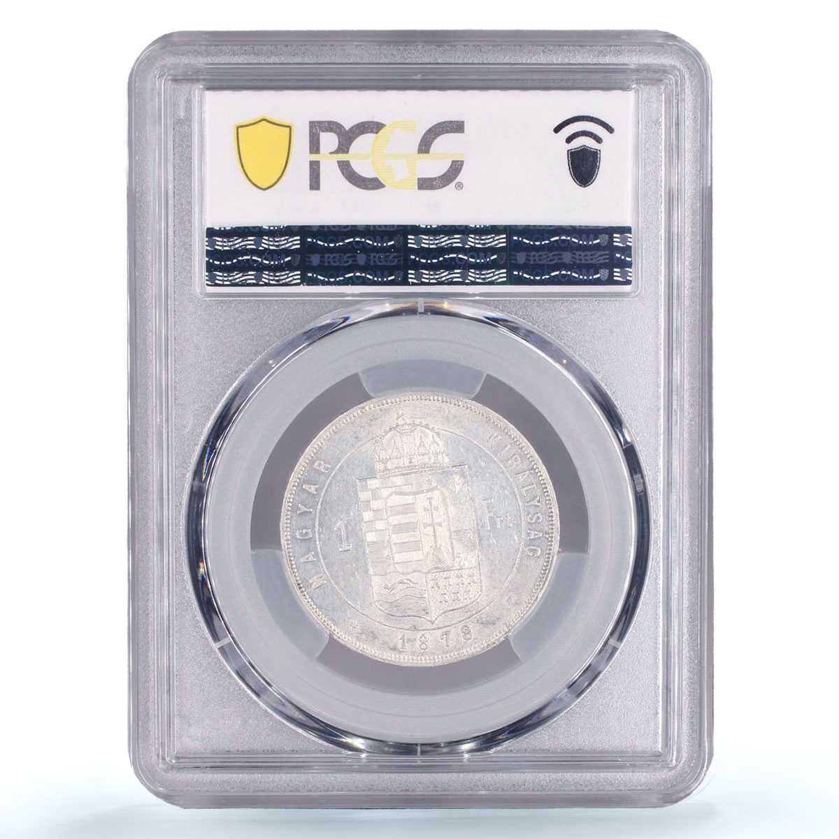 Hungary 1 forint Regular Coinage Francis Joseph I AU58 PCGS silver coin 1878