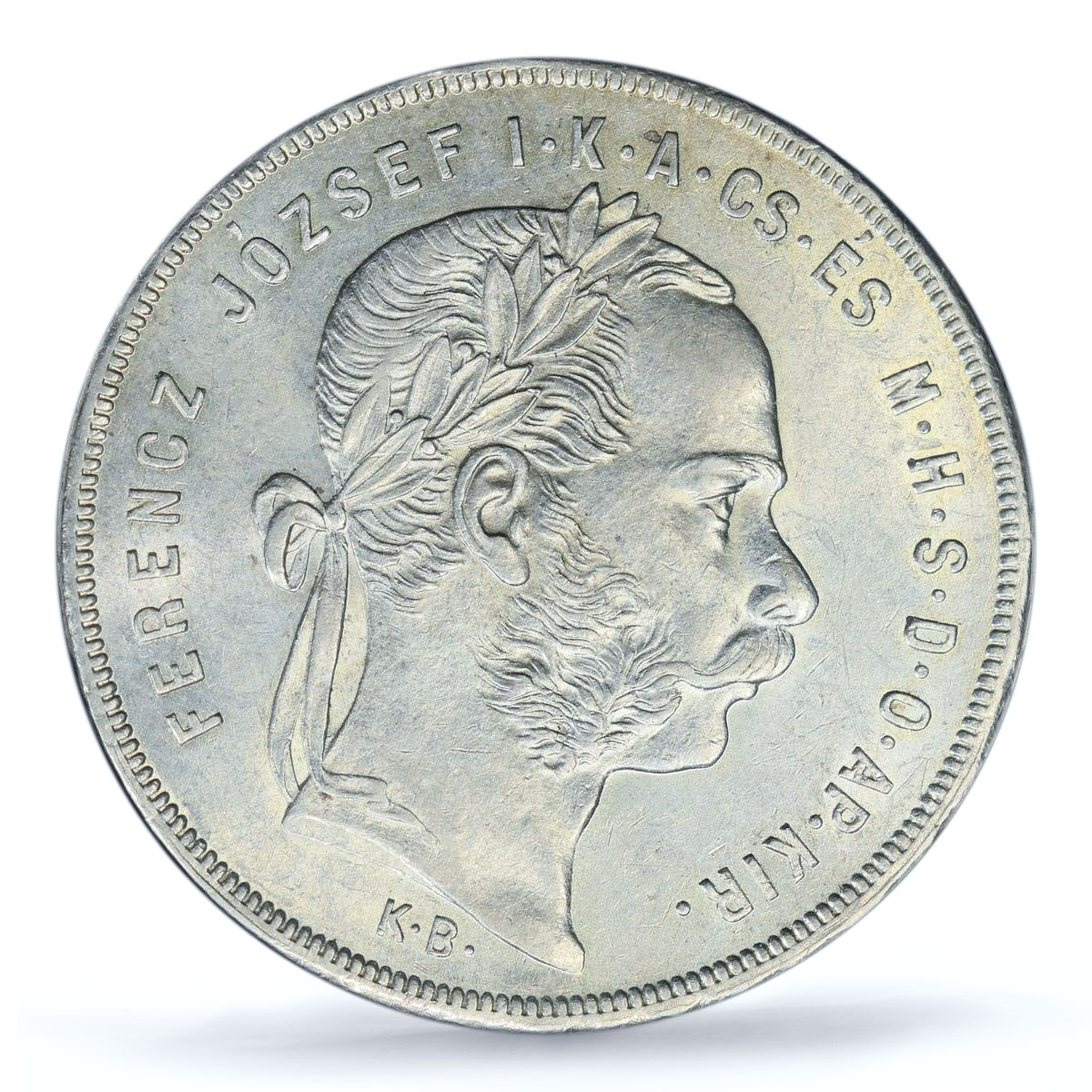 Hungary 1 forint Regular Coinage Francis Joseph I AU58 PCGS silver coin 1878