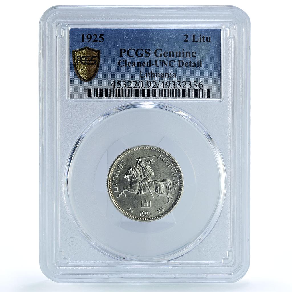 Lithuania 2 litu Republic Regular Coinage KM-77 UNC PCGS silver coin 1925 Lithuania 2 litu Republic Regular Coinage KM-77 UNC PCGS silver coin 1925