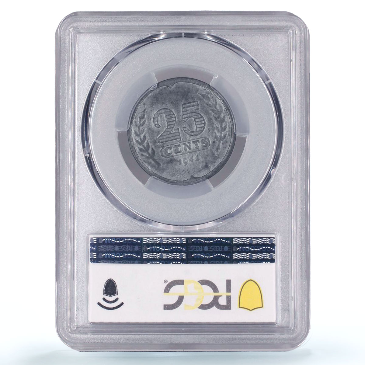 Netherlands 25 cents Regular Coinage German Occupation MS63 PCGS zinc coin 1941