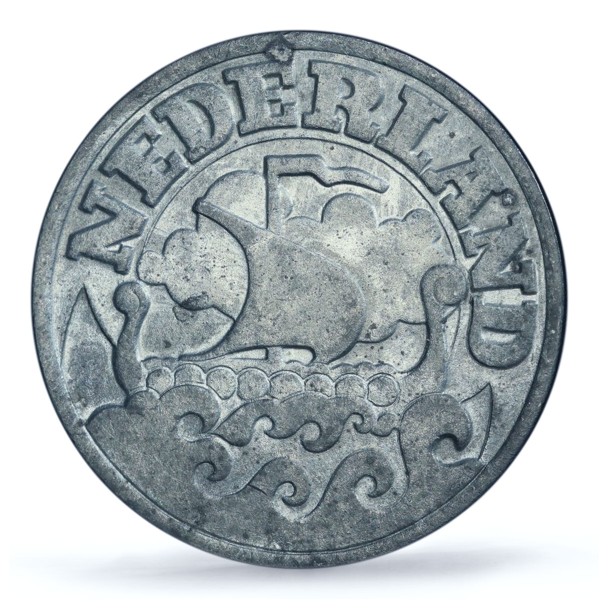 Netherlands 25 cents Regular Coinage German Occupation MS63 PCGS zinc coin 1941