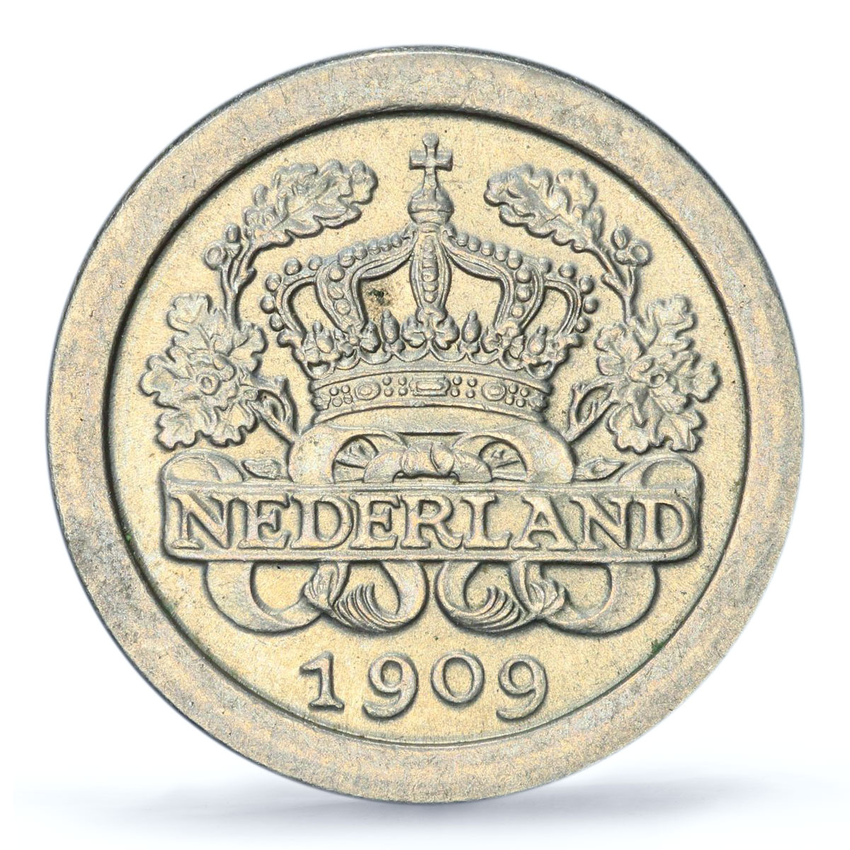 Netherlands 5 cents Regular Coinage Queen Wilhemina MS62 PCGS CuNi coin 1909
