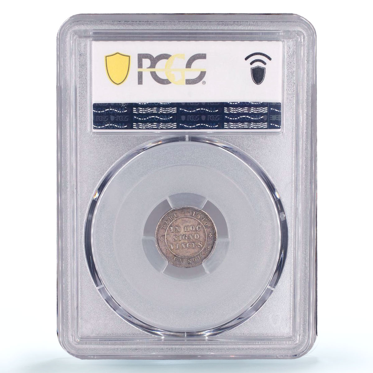 Peru 1 sol Republic In Hoc Signo Vinces KM-Tn1 MS62 PCGS silver coin 1910