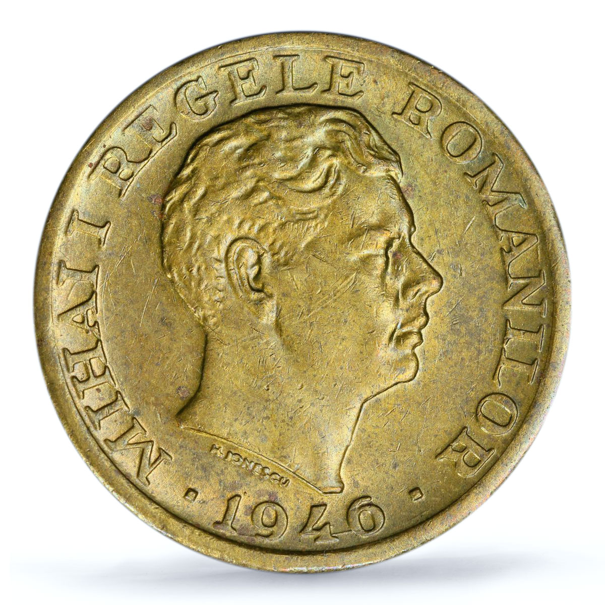 Romania 2000 lei Regular Coinage Mihai I KM-69 MS62 PCGS NiBrass coin 1946