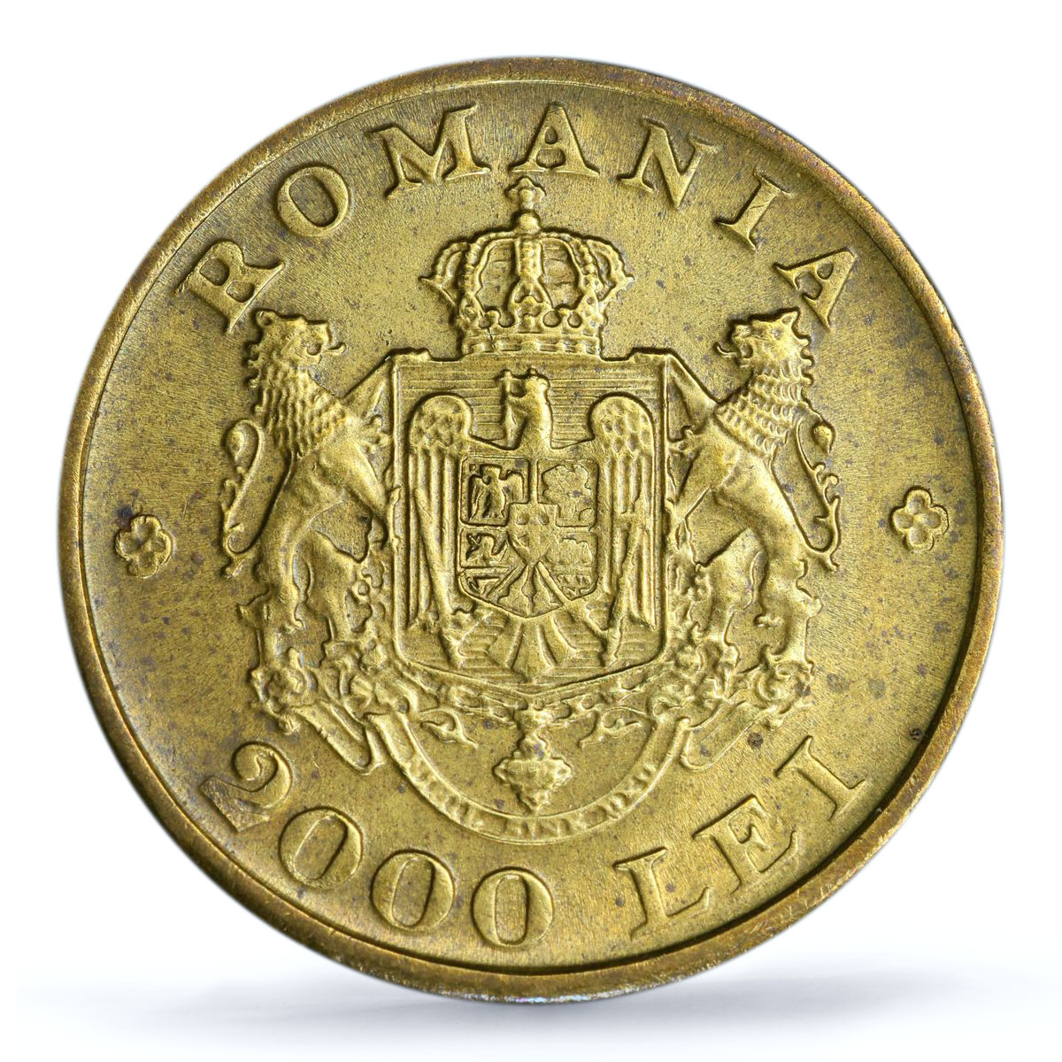 Romania 2000 lei Regular Coinage Mihai I KM-69 UNC PCGS NiBrass coin 1946