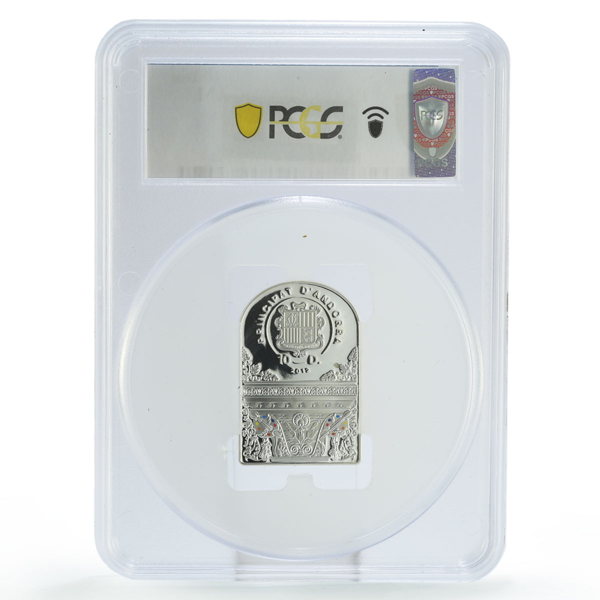 Andorra 10 diners Seven Virtures Prudentia Prudence PR69 PCGS silver coin 2012