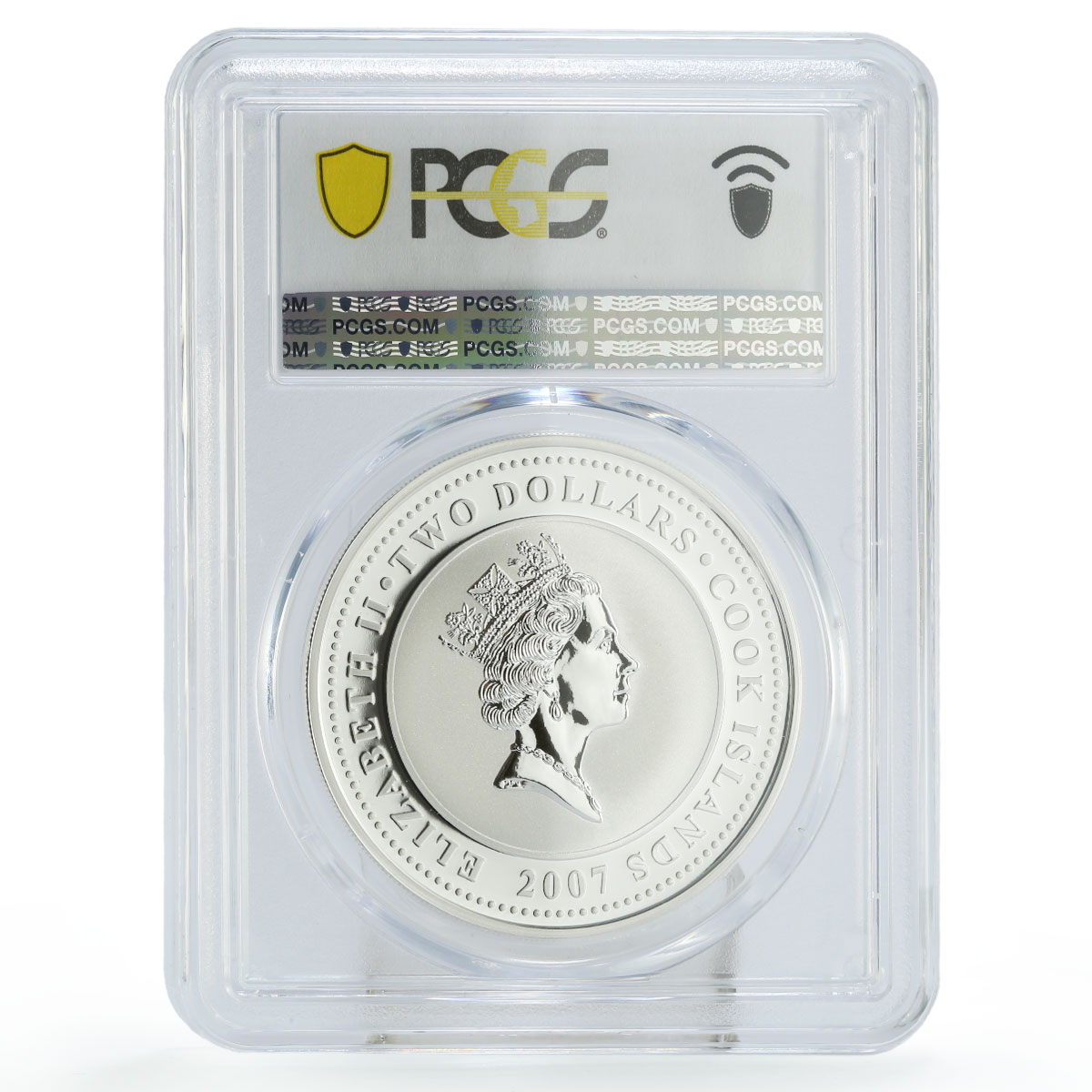 Cook Islands 2 dollars Sherlock Baskervilles Hound PL70 PCGS silver coin 2007