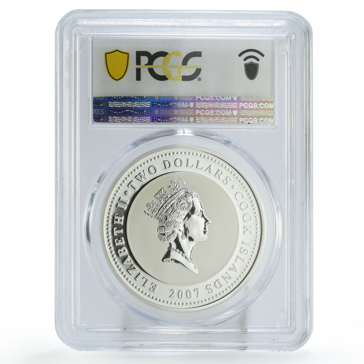 Cook Islands 2 dollars Sherlock Holmes Literature PL69 PCGS silver coin 2007