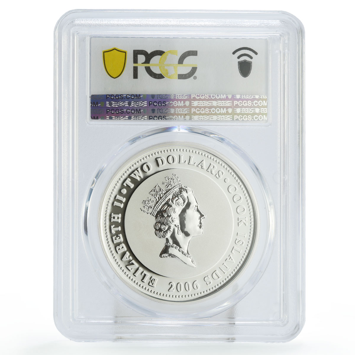 Cook Islands 2 dollars Classic Cars Speedster Bugatti 57 PL68 PCGS Ag coin 2006