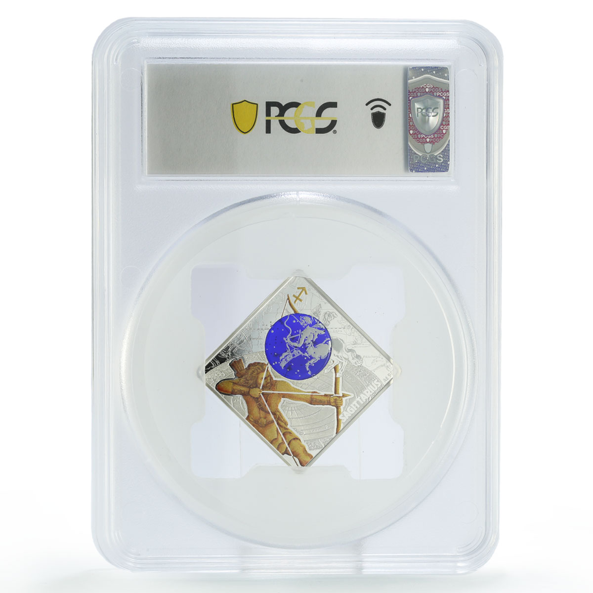 Macedonia 100 denars Zodiac Signs Sagittarius 3D PR70 PCGS silver coin 2018