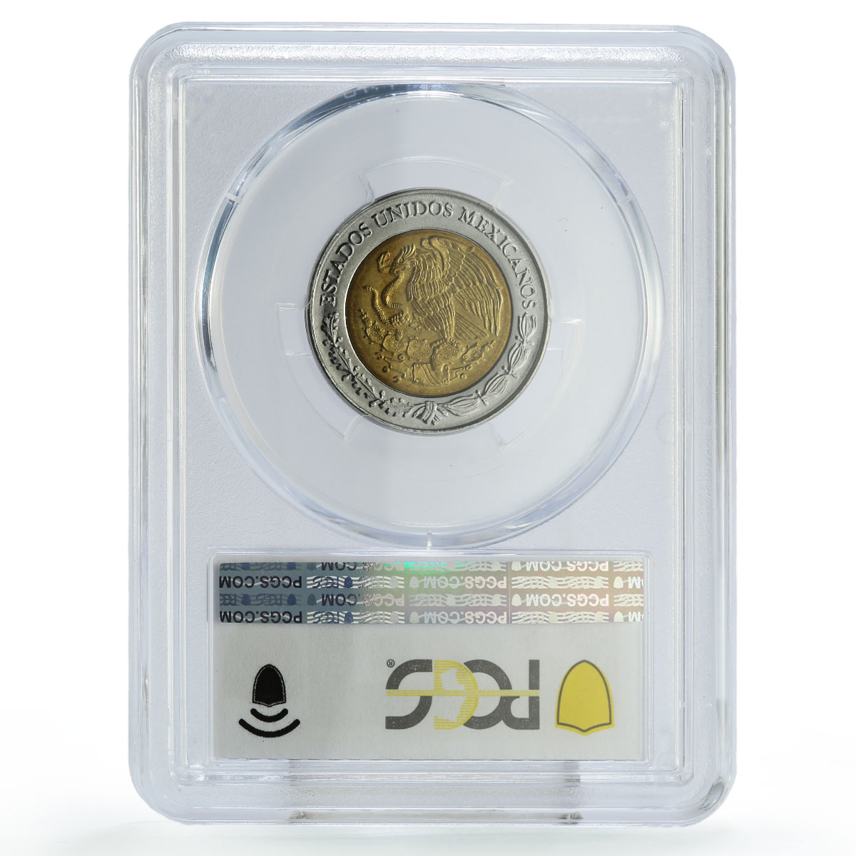 Mexico 5 pesos Francisco Primo Verdad Ramos No Dots MS68 PCGS bimetal coin 2008