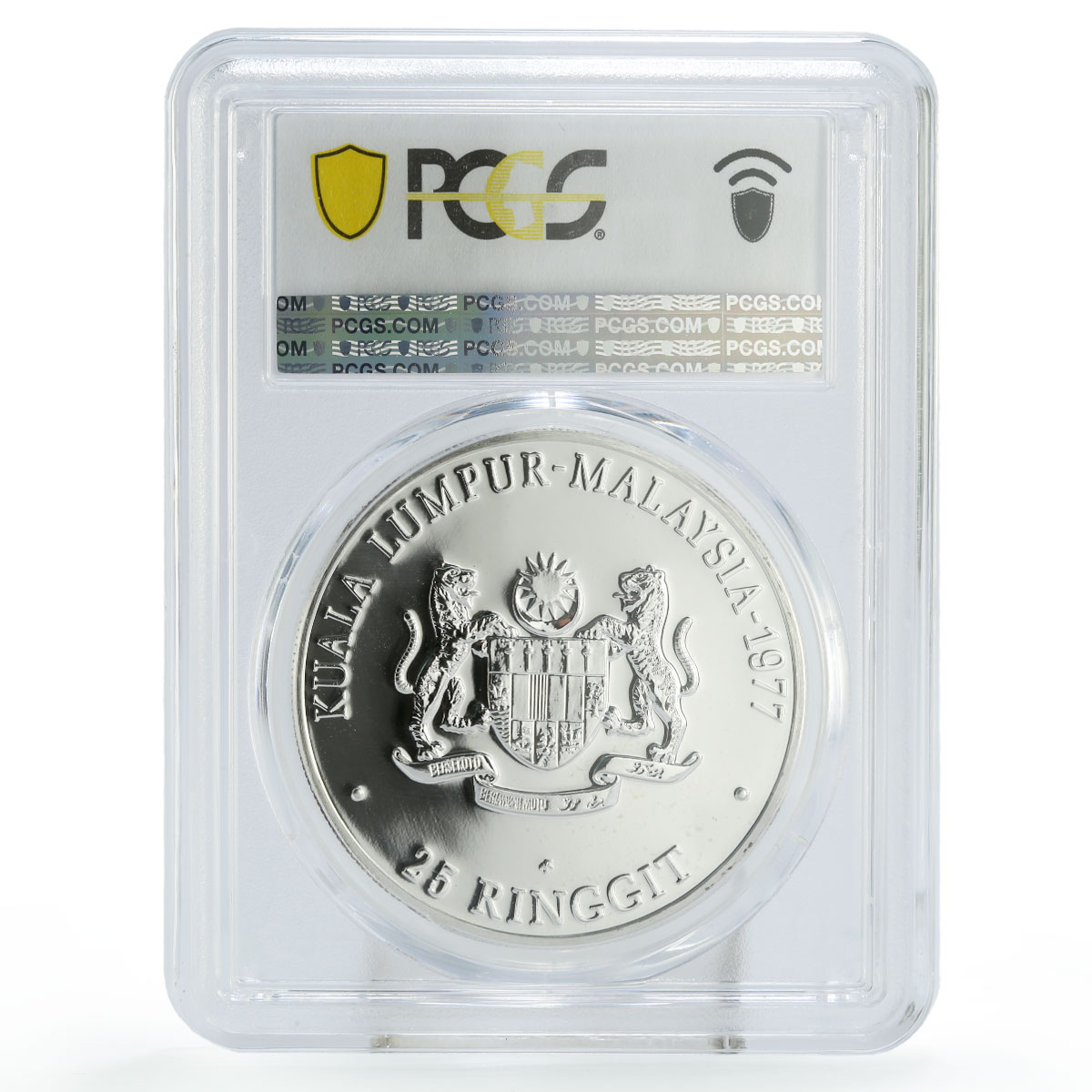 Malaysia 25 ringgit 9th South Asian Olympic Games MS67 PCGS silver coin 1977