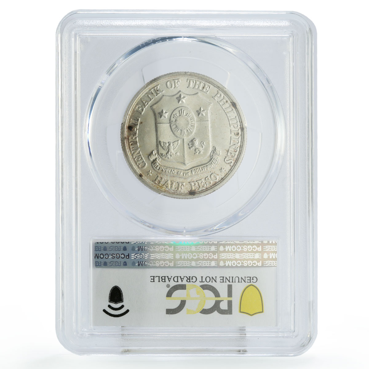Philippines 1/2 peso Half Peso Jose Rizal Politics UNC PCGS silver coin 1961