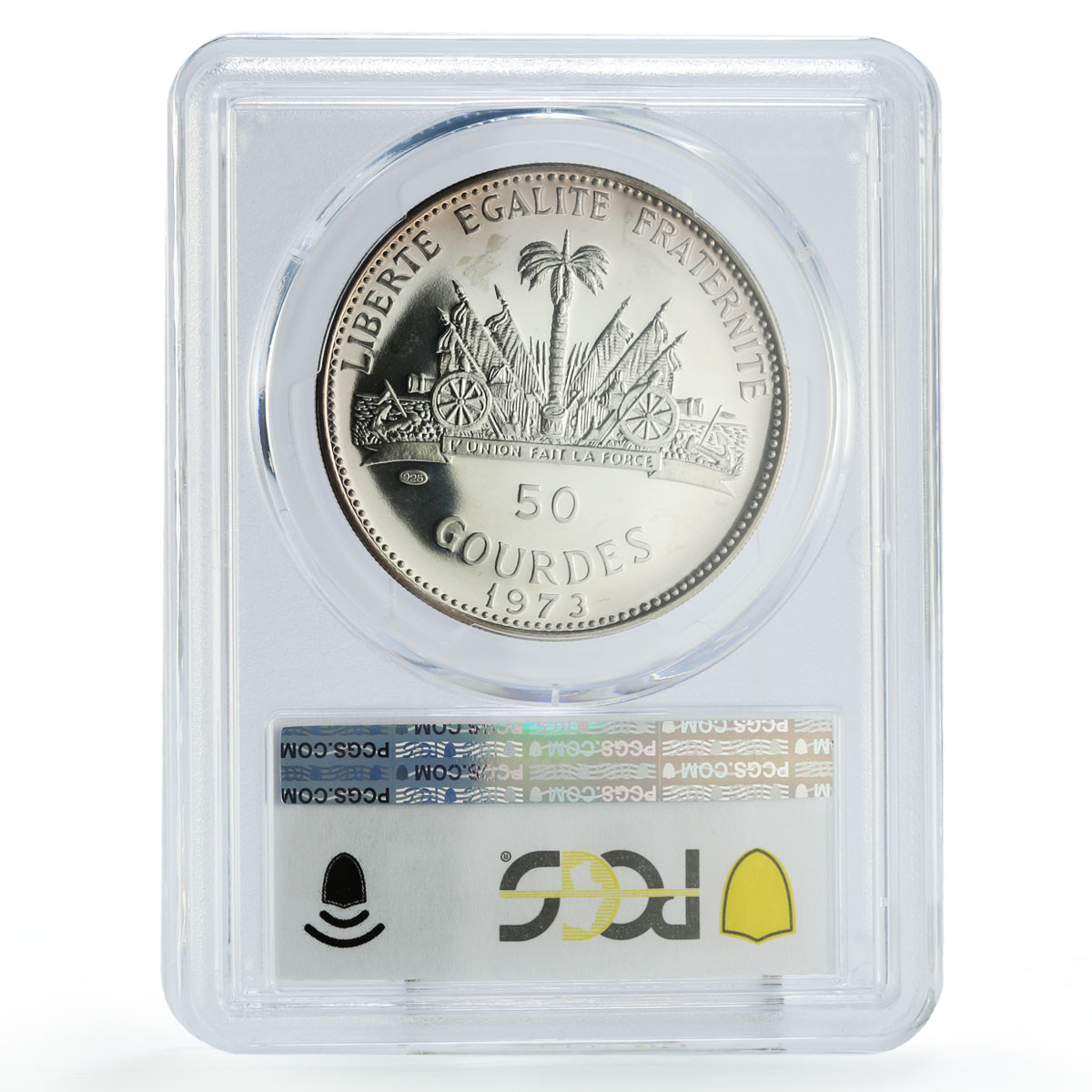Haiti 50 gourdes Mother with Child Finess Left PR67 PCGS silver coin 1973