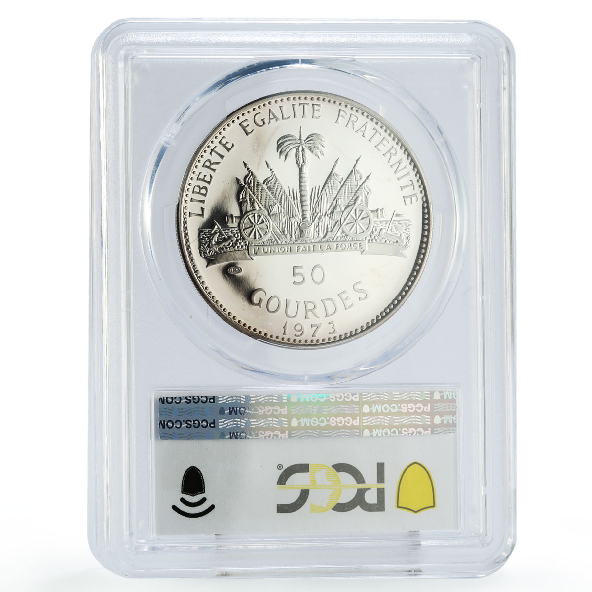 Haiti 50 gourdes Woman on the Beach Fineness Left PR67 PCGS silver coin 1973
