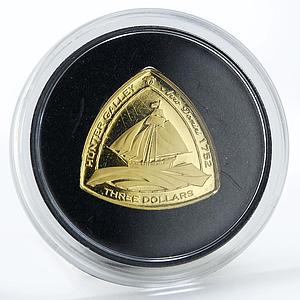 Bermuda 3 dollars The Hunter Galley gold proof coin 2006