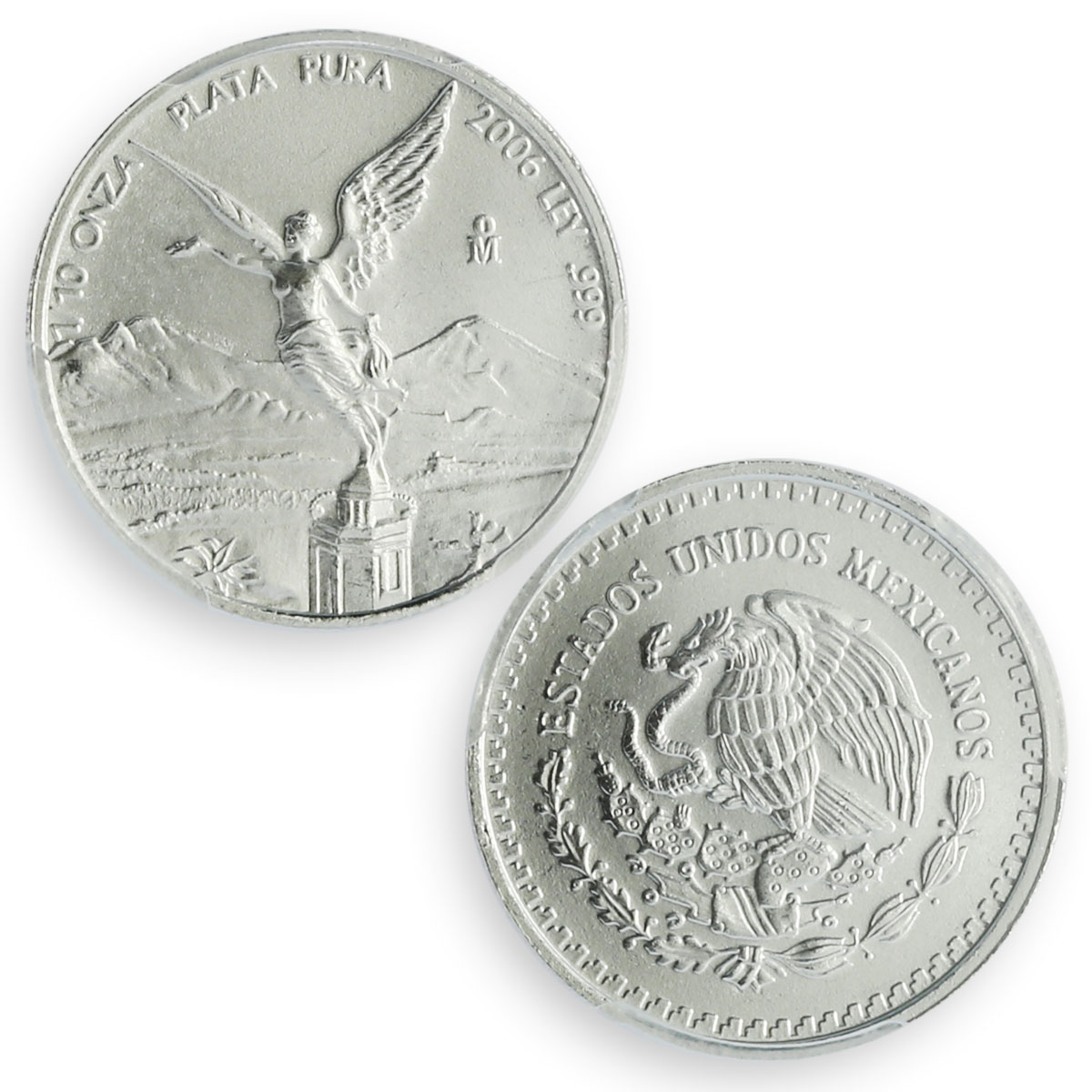 Mexico 1/10 onza Libertad Angel of Independence MS68 PCGS silver coin 2006