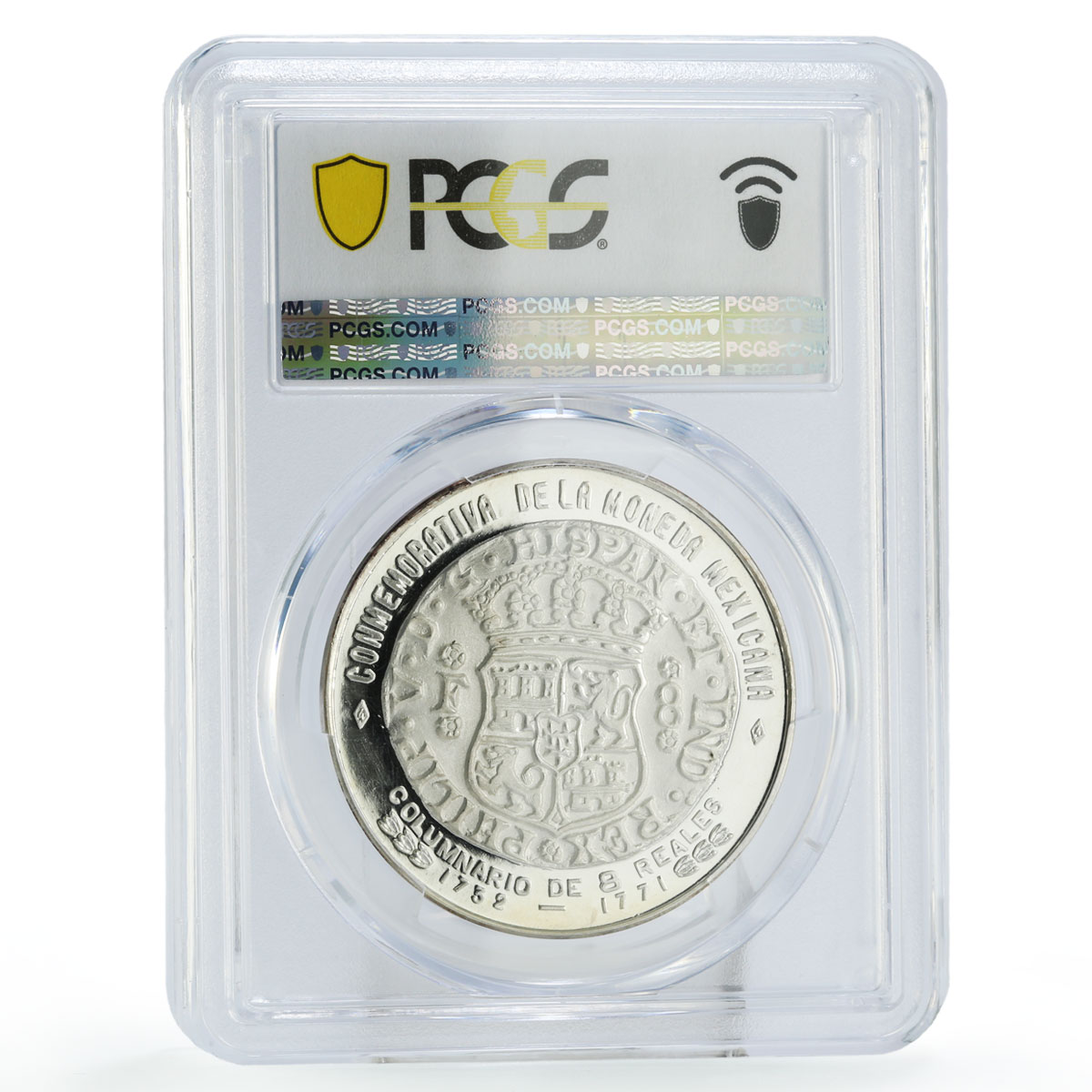 Mexico Numismatic Society Pillar Dollar 8 Reales SP67 PCGS silver medal 1972