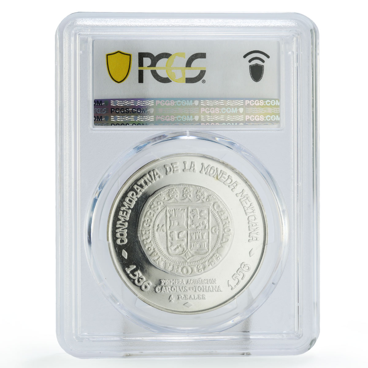 Mexico Numismatic Society Carlos I 4 Reales SP66 PCGS silver medal coin 1971
