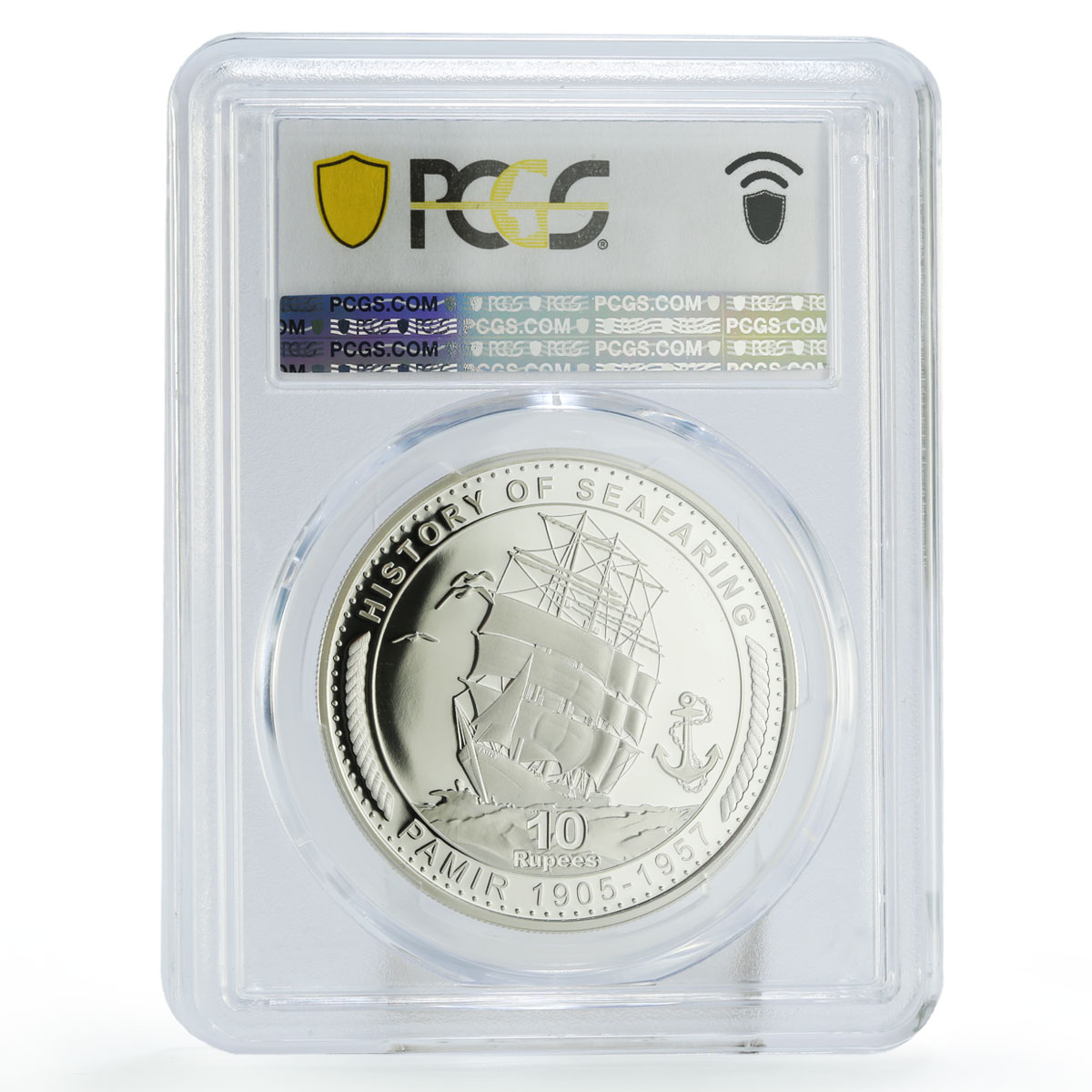 Seychelles 10 rupees Seafaring Pamir Ship Clipper PR68 PCGS silver coin 2015
