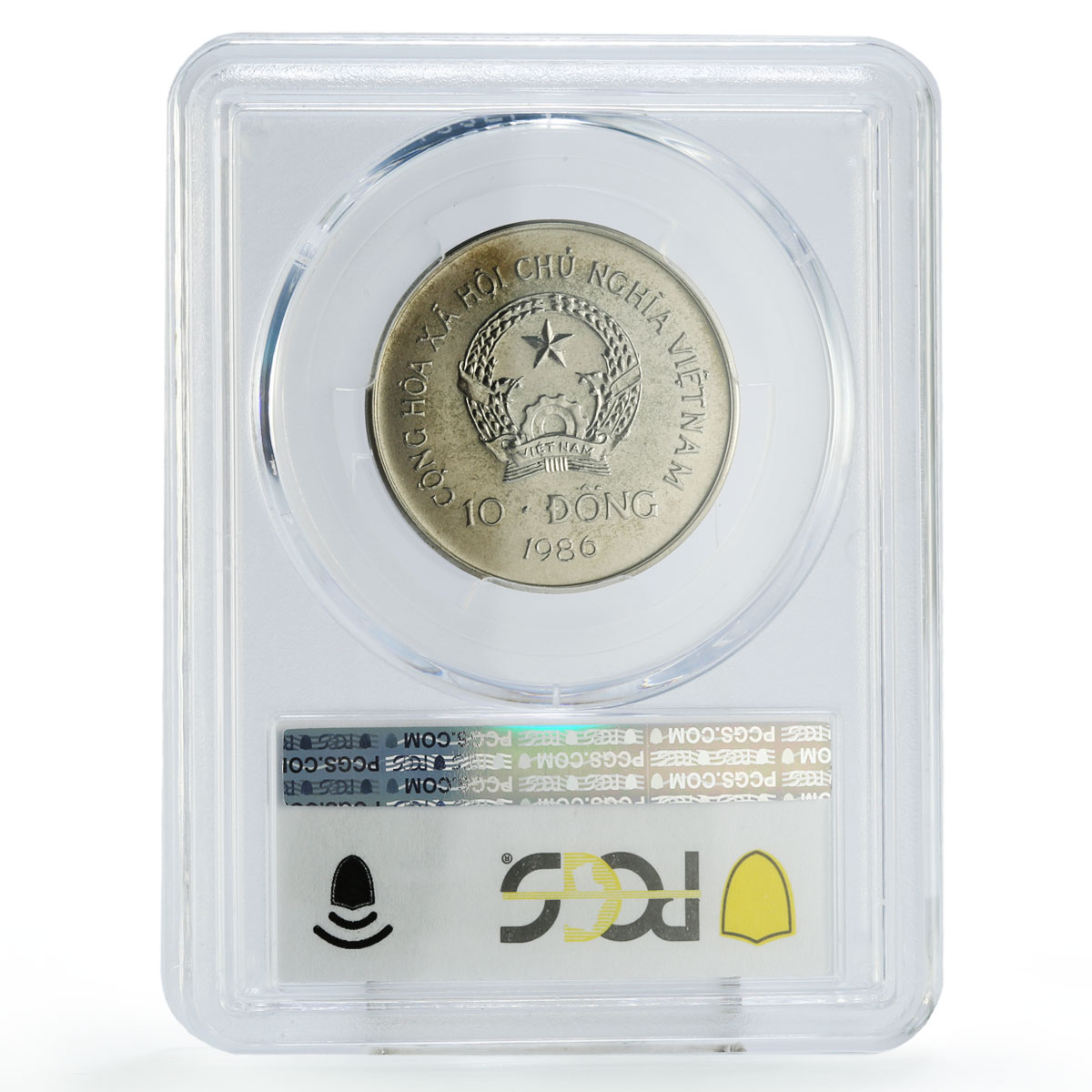 Vietnam 10 dong Conservation Wildlife Elephant Fauna MS67 PCGS CuNi coin 1986