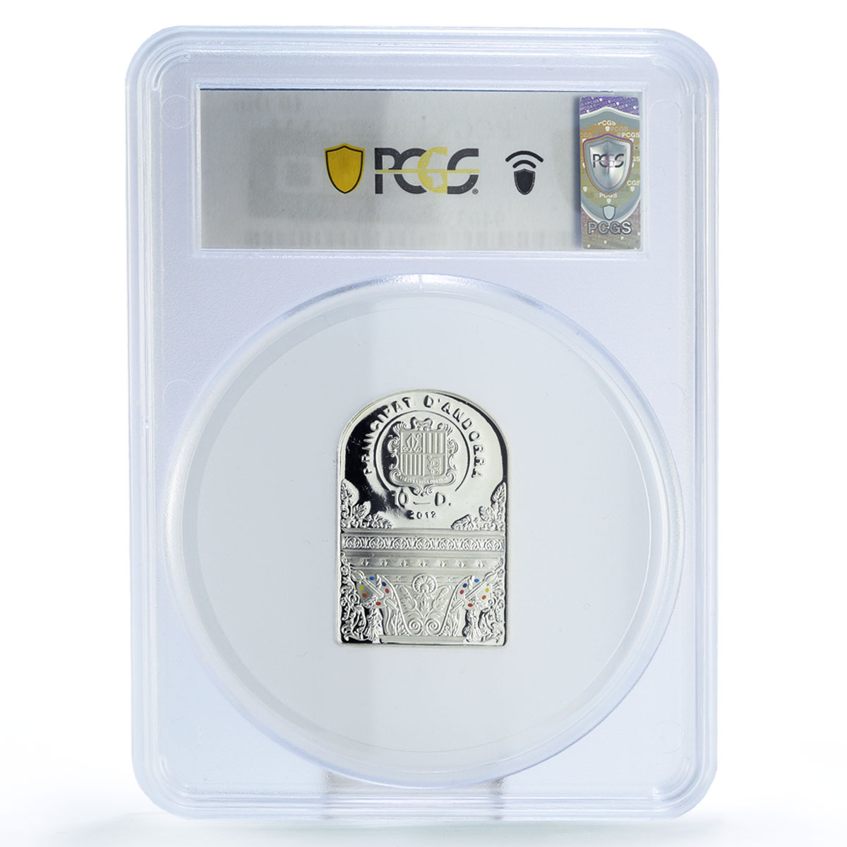 Andorra 10 diners Seven Virtures Iustia Justice Art PR69 PCGS silver coin 2012