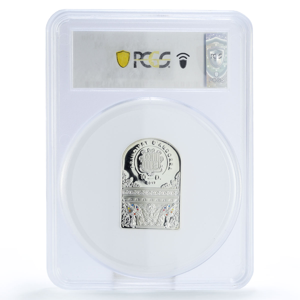 Andorra 10 diners Seven Virtures Fides Faith Art PR69 PCGS silver coin 2012