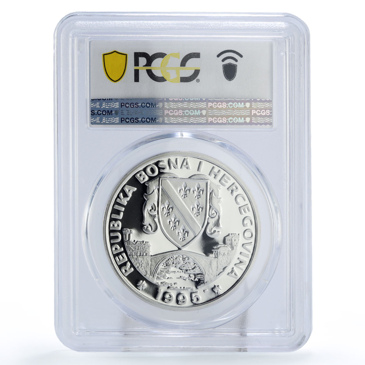 Bosnia Herzegovina 750 dinara Preserve Planet Hedgehogs PR70 PCGS Ag coin 1995