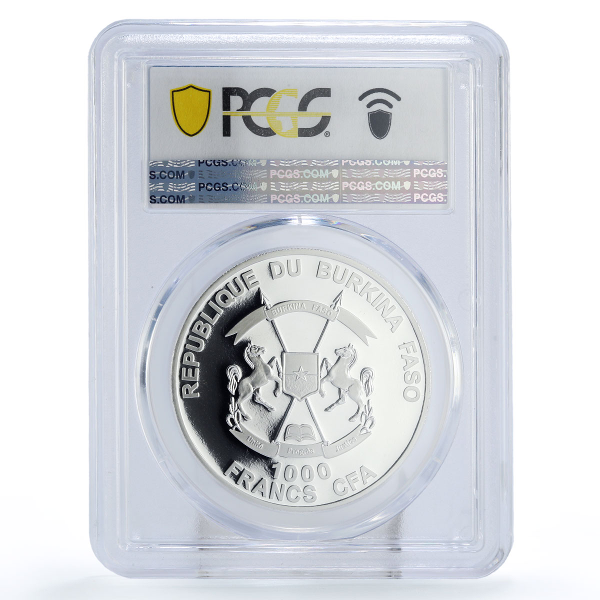 Burkina Faso 1000 francs Gods Aphrodite Greek Temple PL69 PCGS silver coin 2015