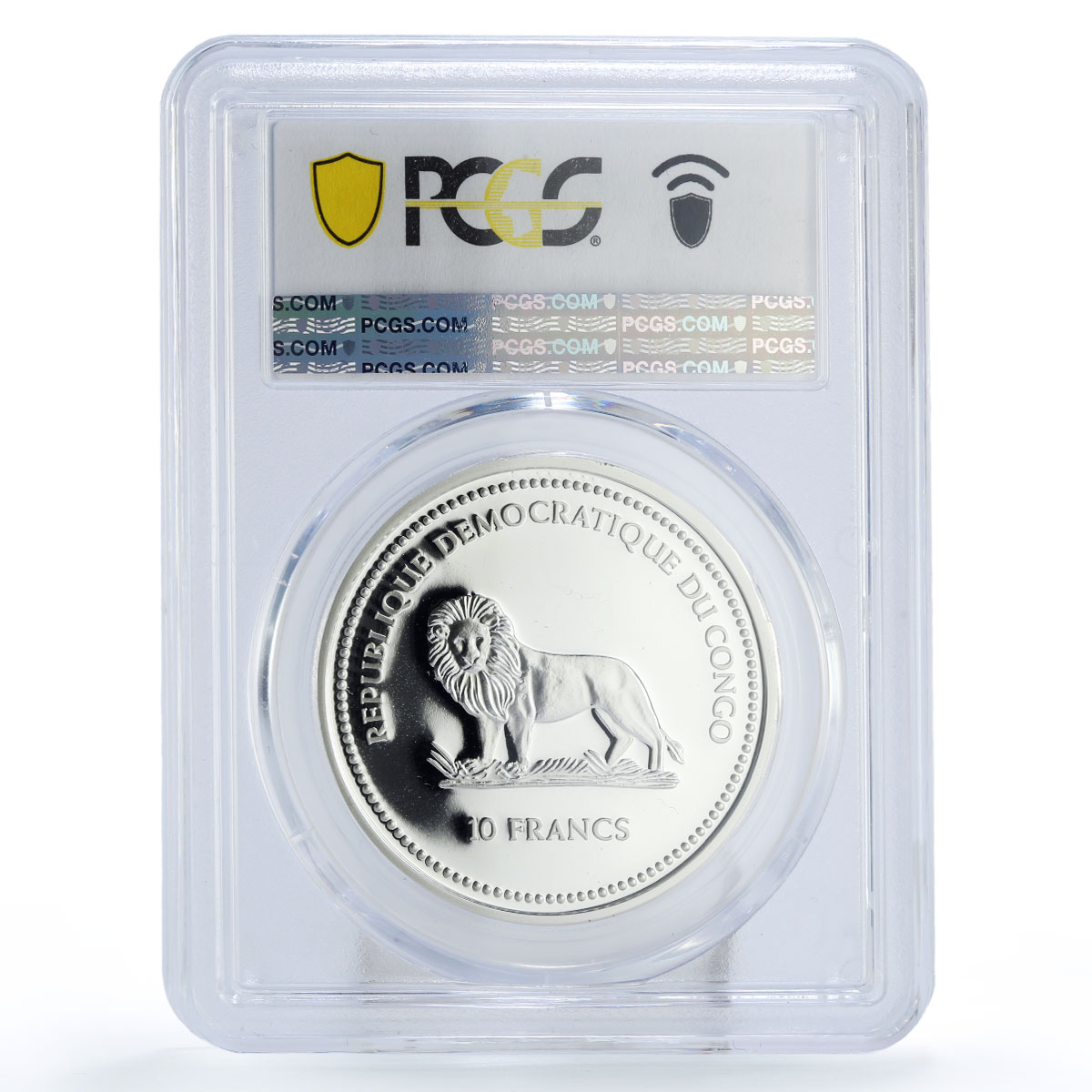 Congo 10 francs Conservation Marine Life Emperor Fish Fauna PR70 PCGS coin 2004