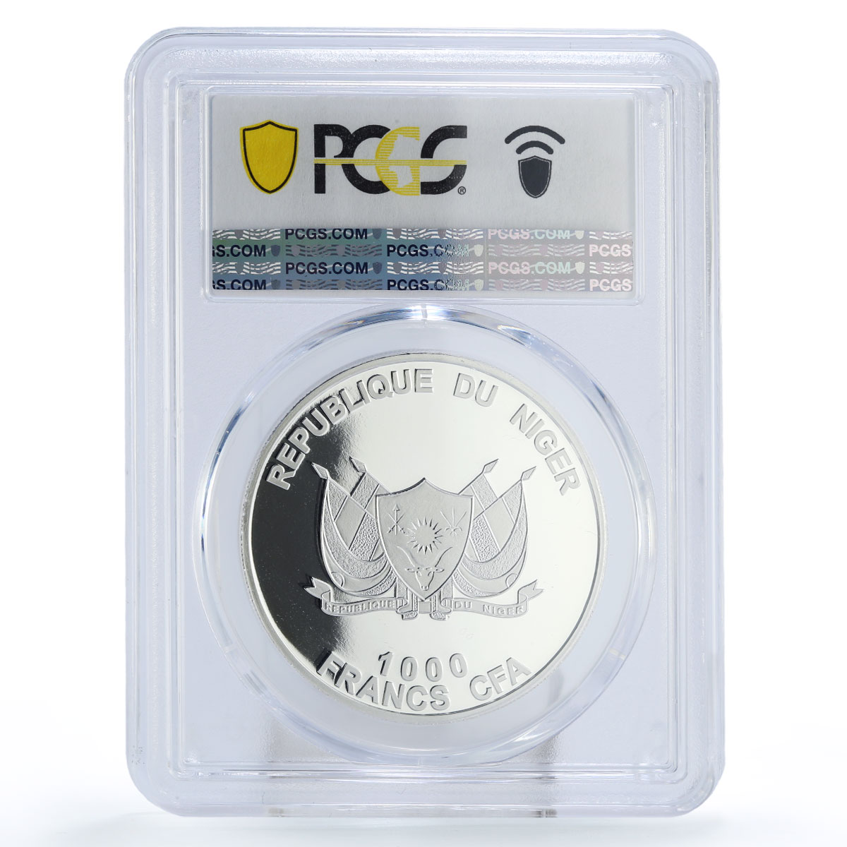 Niger 1000 francs Conservation Wildlife Lion Fauna PR69 PCGS silver coin 2015