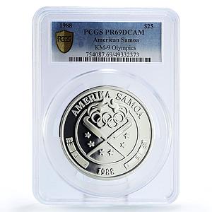 American Samoa 25 dollars Seoul Olympic Games PR69 PCGS 5 oz silver coin 1988