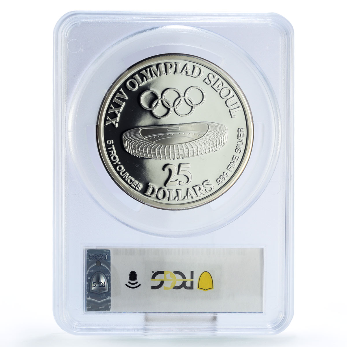 American Samoa 25 dollars Seoul Olympic Games PR69 PCGS 5 oz silver coin 1988