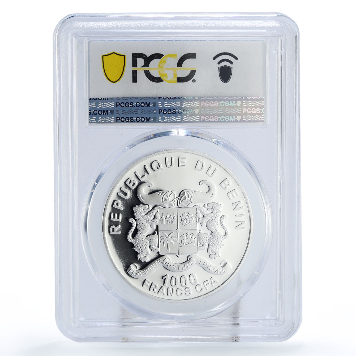 Benin 1000 francs Nature Protection Elephant Fauna PL70 PCGS silver coin 2016