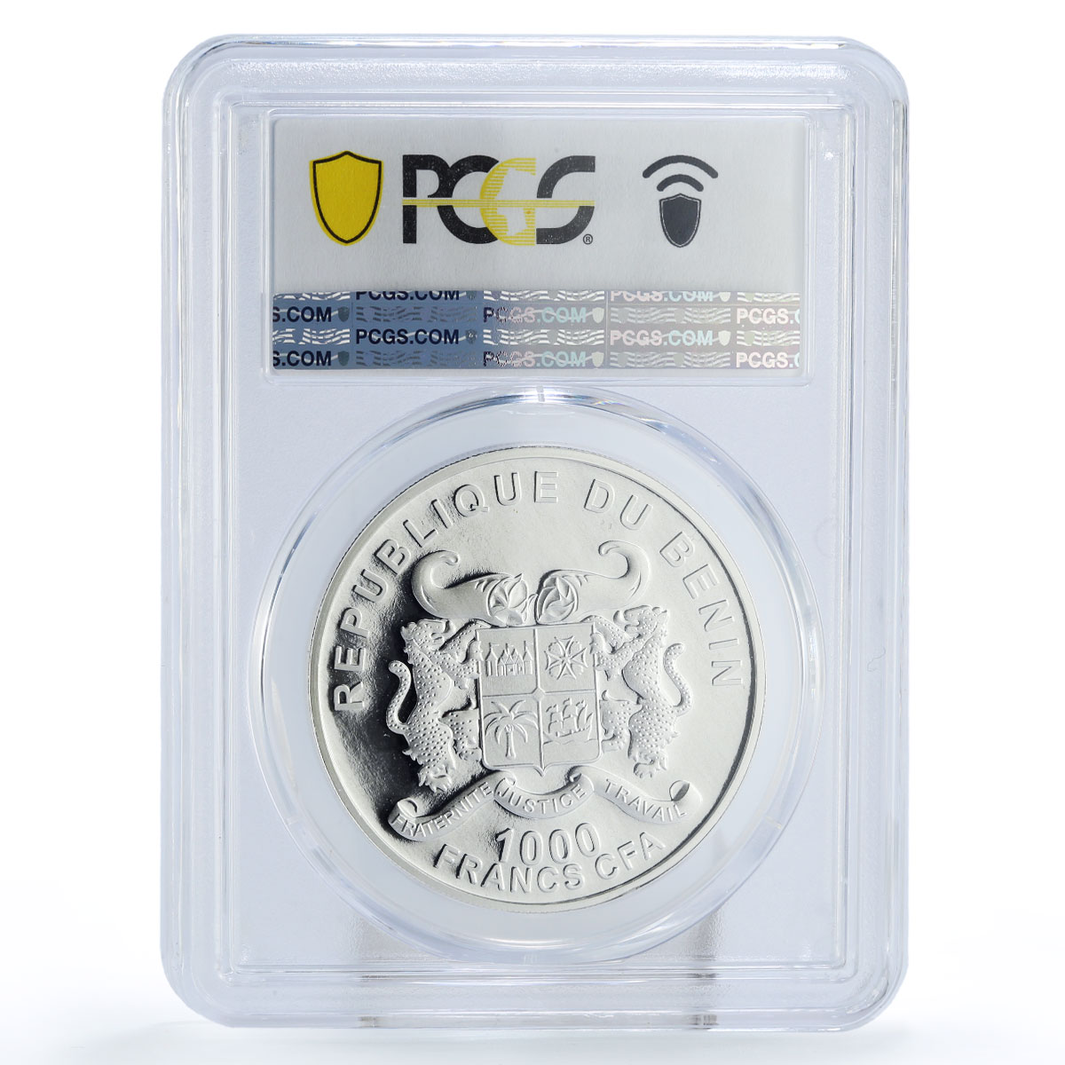 Benin 1000 francs Nature Protection Elephant Fauna PL69 PCGS silver coin 2017