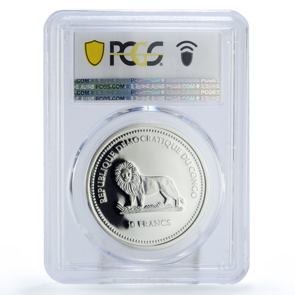 Congo 10 francs Conservation Marine Life Octopus Fauna PR70 PCGS Ag coin 2004