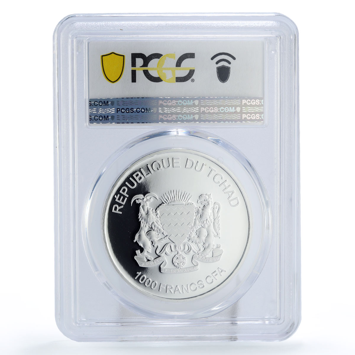 Chad 1000 francs Nature Protection Hippopotamus Fauna PL70 PCGS silver coin 2016