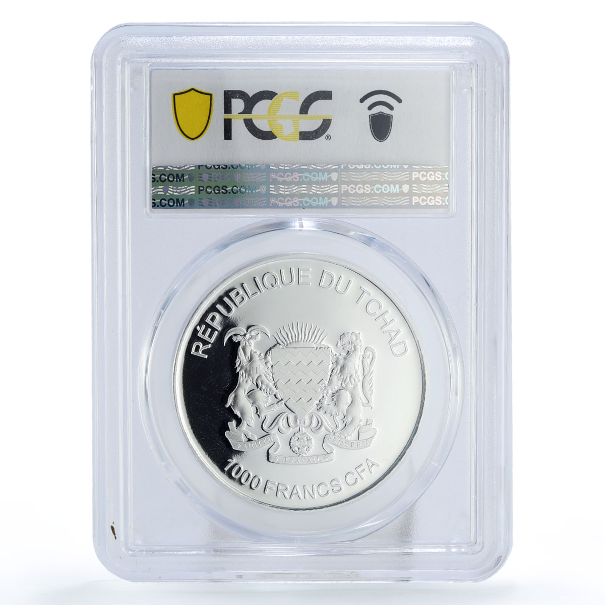 Chad 1000 francs Nature Protection Hippopotamus Fauna PL69 PCGS silver coin 2015