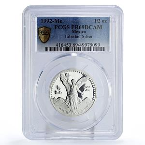 Mexico 1/2 onza Libertad Angel of Independence PR69 PCGS silver coin 1992