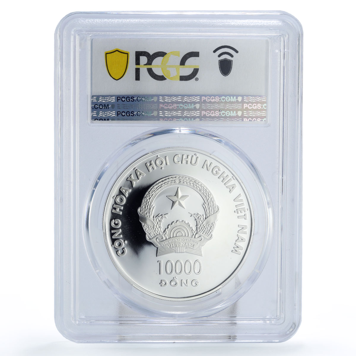 Vietnam 10000 dong Lunar Year of the Goat Hologram PR69 PCGS silver coin 2003